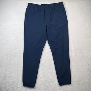 NWT Member's Mark Mens Travel Jogger Large Navy Blue 4-Way Stretch UPF 30